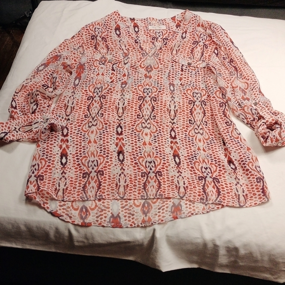 Two by Vince Camuto women's long sleeved blouse size XL